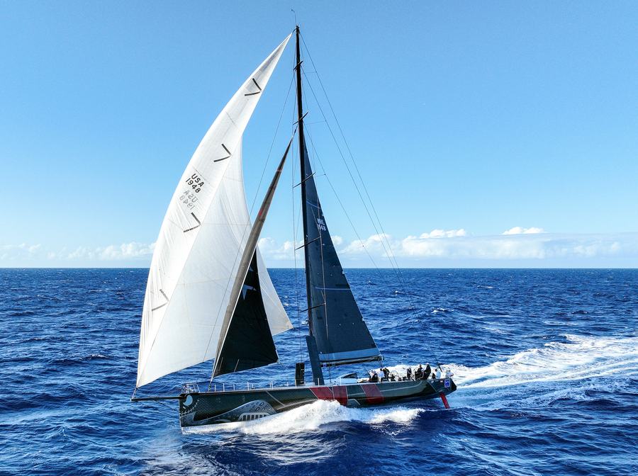 Il Mostro, Volvo Open 70, au portant sous voiles